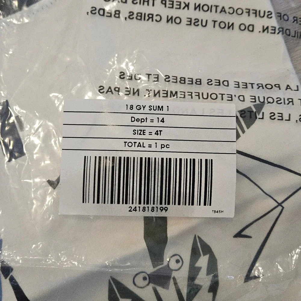 Gap Gymboree Hanna Andersson T-Shirt Lot of 5 Kids 4T‎ NEW Dinosaur Shark Bugs
